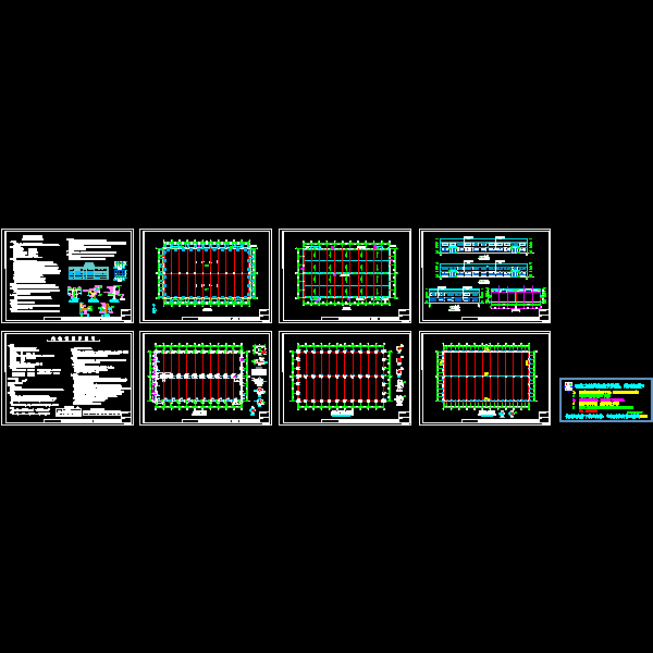 化纤厂房建筑结构CAD大样图(dwg)