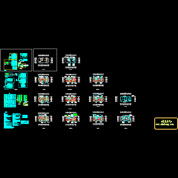 高层住宅小区电气CAD施工图纸(钢筋混凝土结构)(TN-C-S)