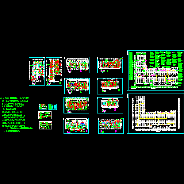 大型商场消防系统电气CAD施工图纸(钢筋混凝土结构)(dwg格式)