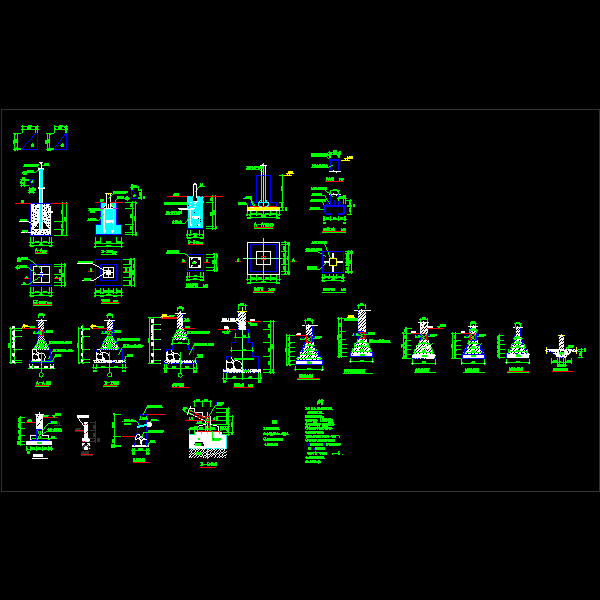 一份灯柱基础设计dwg格式CAD图纸详图