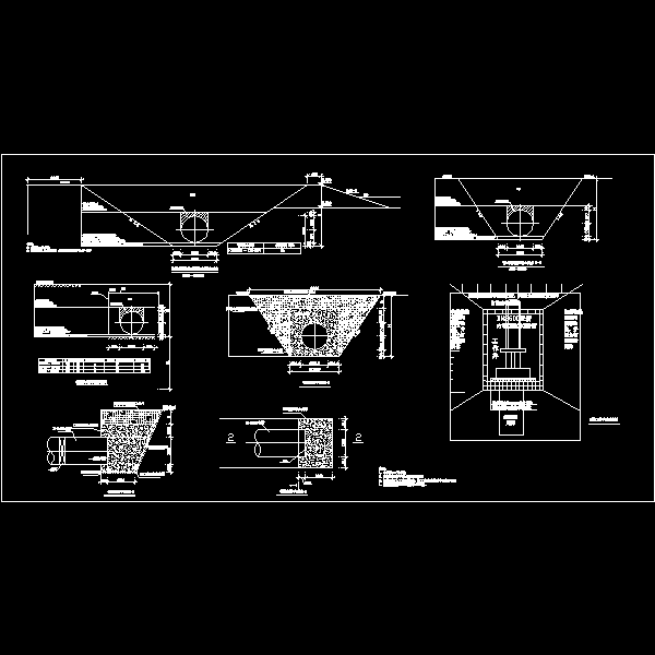一份给排水管道多种开挖形式的断面CAD图纸