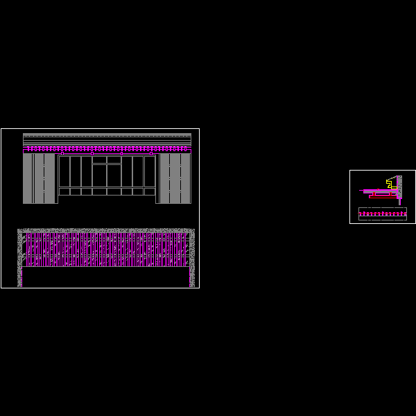 木廊架节点CAD详图纸(dwg)