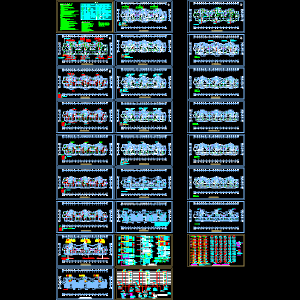 18层住宅楼强弱电CAD施工图纸(TN-S)