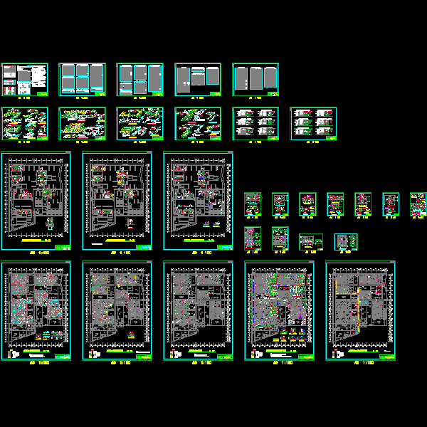 制药公司生产基地暖通CAD施工图纸(dwg)