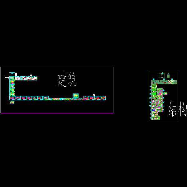 3层异形柱框架结构北美风情联排别墅结构CAD施工大样图（建筑大样图）(dwg)