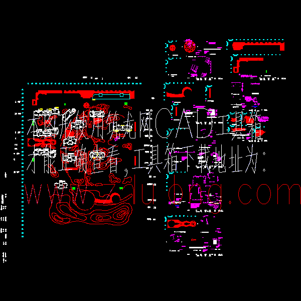 一份小区景观部分设计CAD施工方案图纸