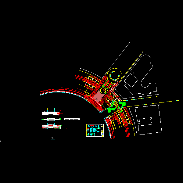 一份景观步行桥dwg格式施工详细设计CAD图纸