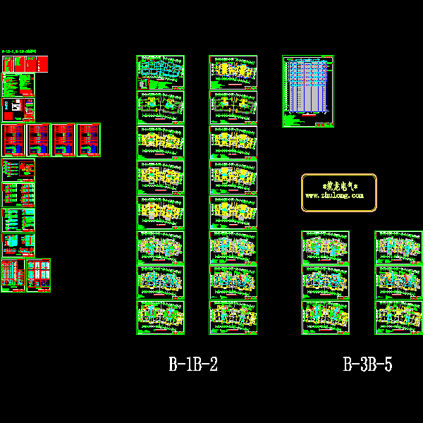 度假区B型高层住宅电气CAD图纸(计算机网络系统)(dwg格式)
