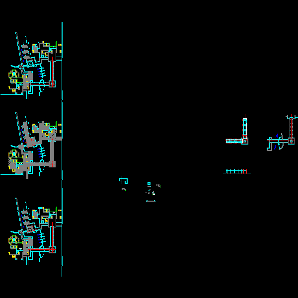 休闲广场连廊施工CAD详图纸(dwg)