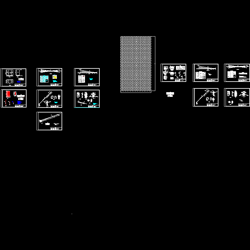 风缆及其锚碇CAD施工图纸(dwg)