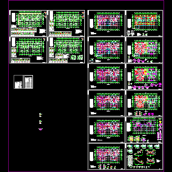 33层剪力墙住宅楼结构CAD施工图纸(dwg)(6度抗震)(桩基础)