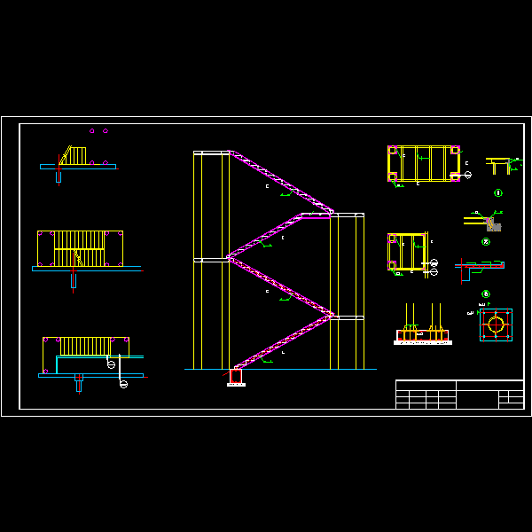 室外钢楼梯图纸 - 1