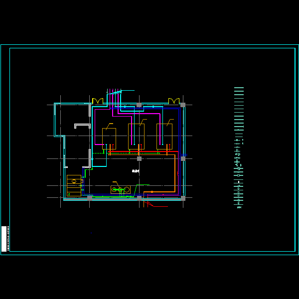 地下一层换热站管道平面图(.dwg