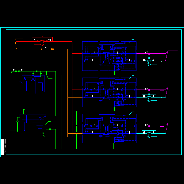 地下一层换热站管道系统图.dwg