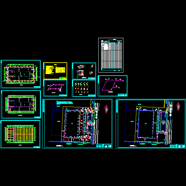 一份钢铁厂厂房给排水设计CAD施工图纸