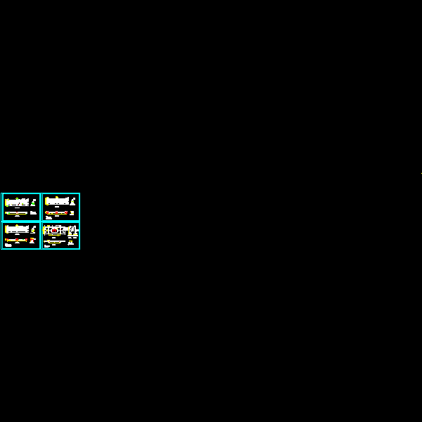 4种围墙CAD施工图纸(dwg)