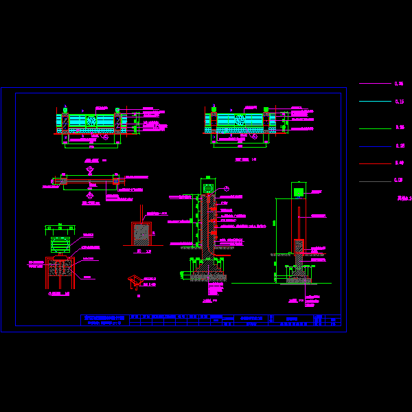 小区围墙CAD施工图纸(dwg)