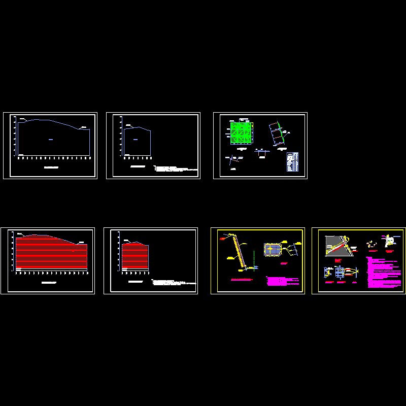 石方边坡防护设计CAD图纸(dwg)