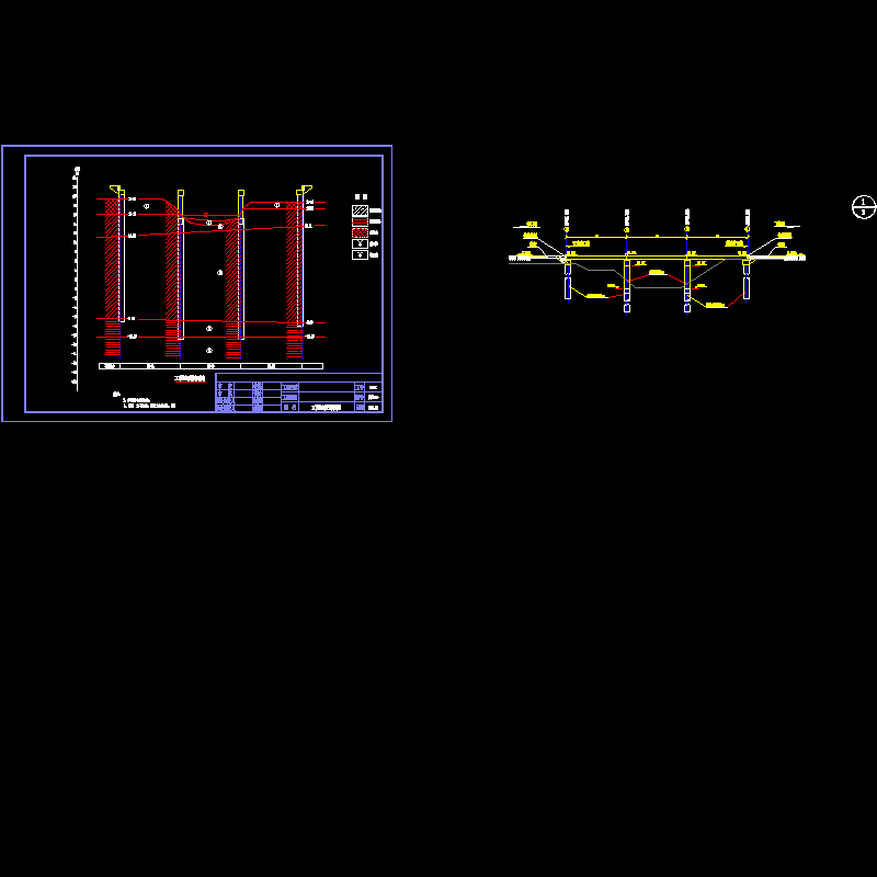 一份13m空心板简支梁工程地质剖面节点CAD详图纸设计(中央分隔带)(dwg)