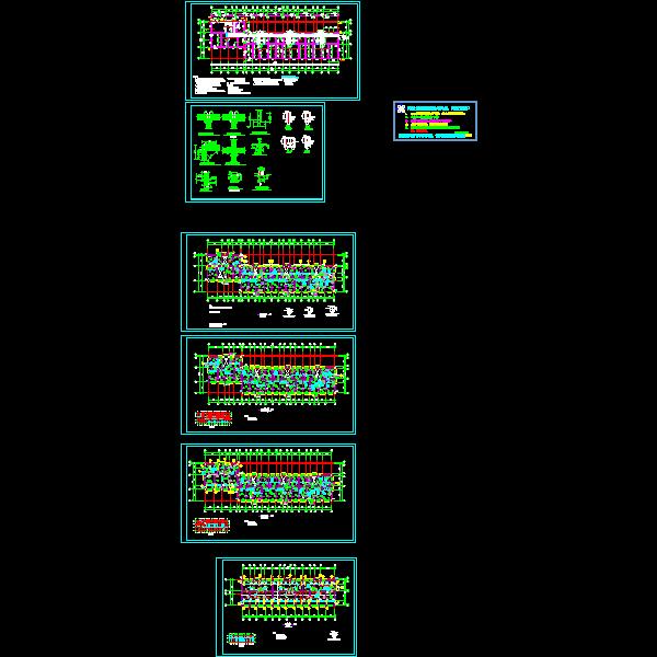 住宅结构CAD图纸(平面布置图)(dwg)