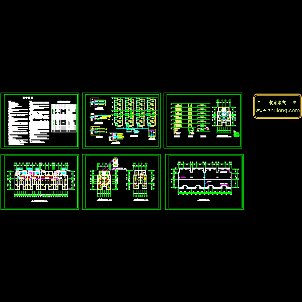 6层住宅楼电气CAD施工图纸