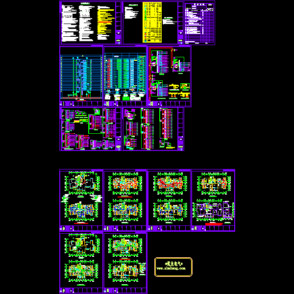 26层住宅楼电气CAD施工图纸(钢筋混凝土结构)(dwg格式)