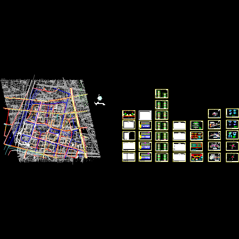 成套市政道路设计CAD图纸（路基路面）(dwg)