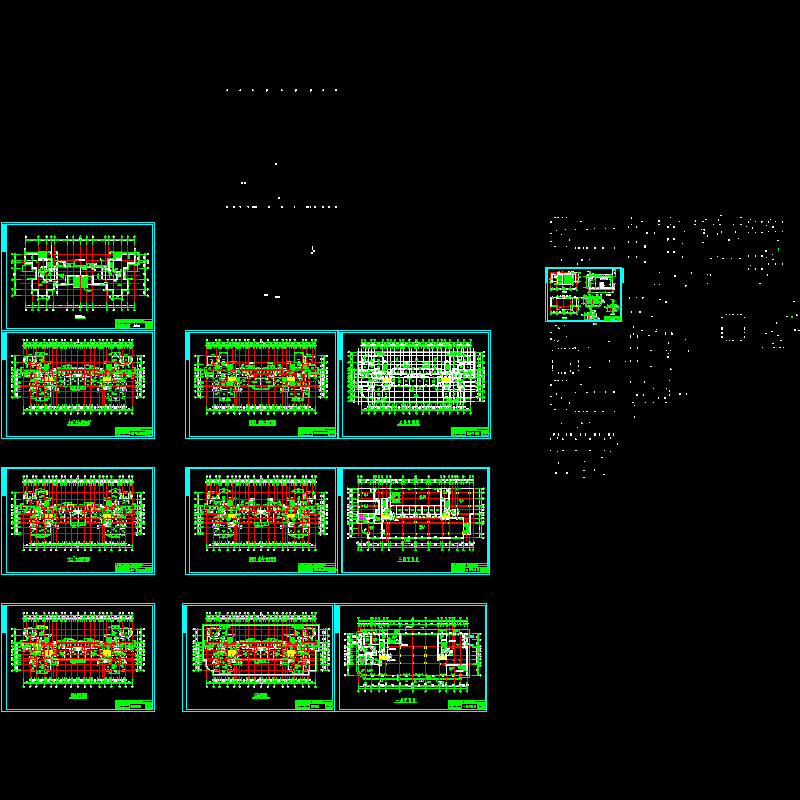 一份高层建筑施工CAD图纸-花棚详图纸(dwg)