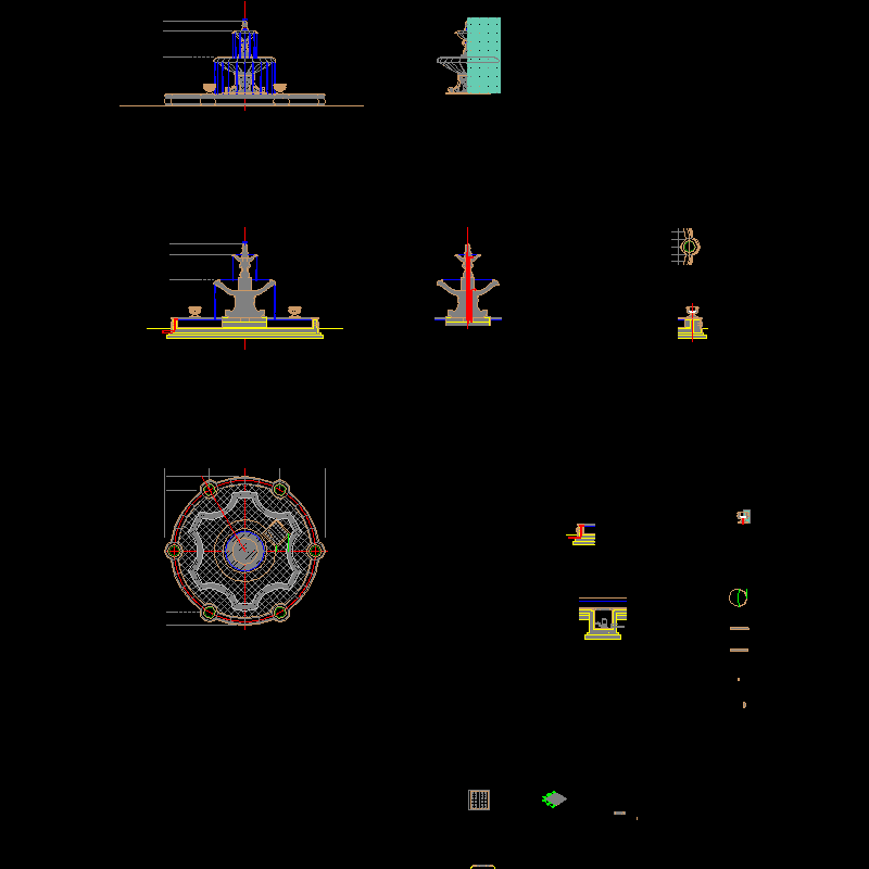 [CAD图]点状水景设计—恒大设计院(dwg)