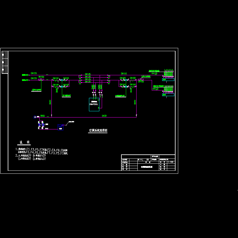 地源热泵系统原理CAD图纸(dwg)
