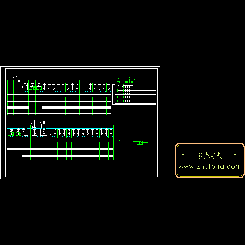 二市电一发电低压配电系统CAD图纸(dwg)