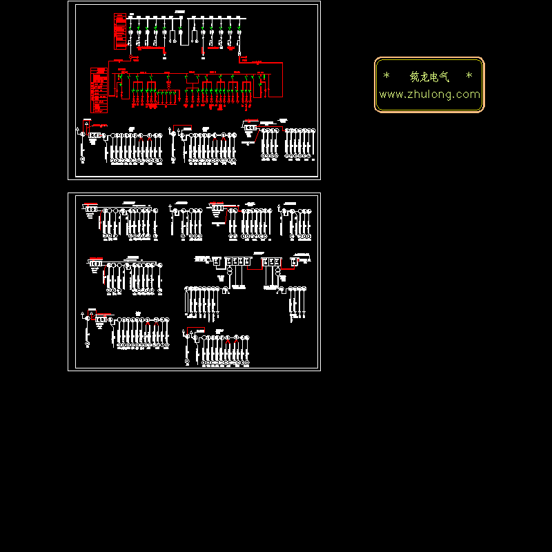 煤矿井下供电原理CAD图纸(dwg)