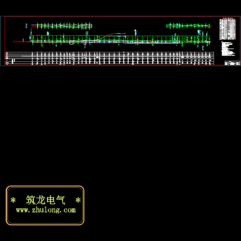 站接触网平面布置CAD图纸(dwg)