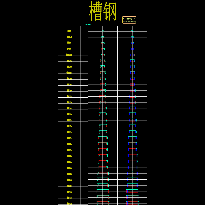 槽钢大样图 - 1