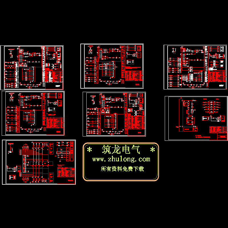 中心变电站10kv二次原理CAD图纸