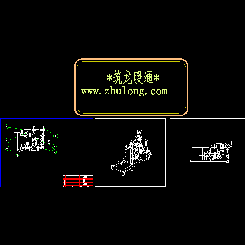 组合式换热机组大样CAD图纸(dwg)