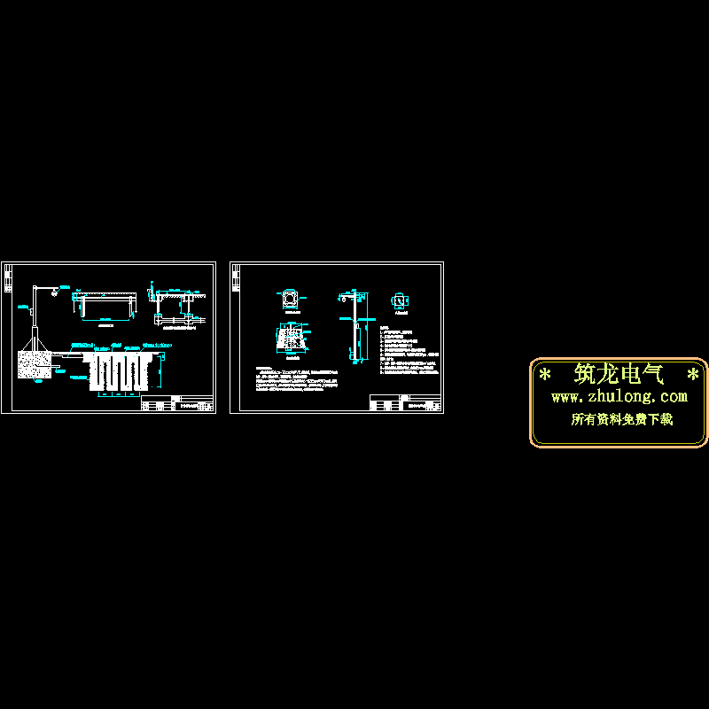 防雷接地系统模板CAD图纸(dwg)