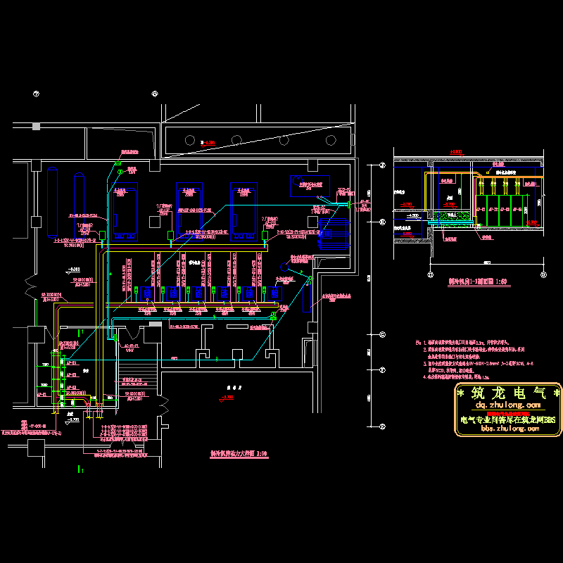 制冷机房动力大样CAD图纸(dwg)