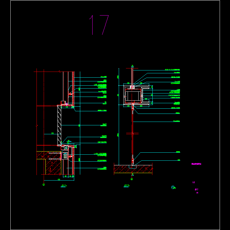 幕墙节点CAD详图纸(dwg)