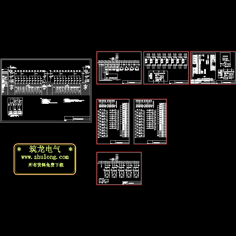 住宅箱变电气CAD图纸(电容补偿柜)(dwg)