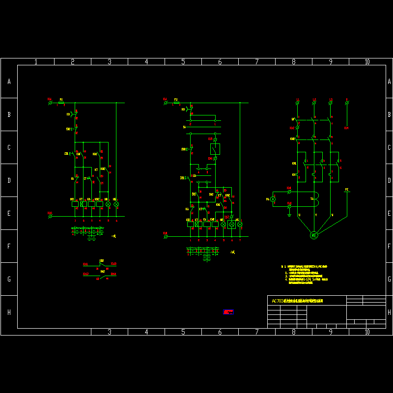 ac703型交流电动机直接起动控制装置电路图.dwg