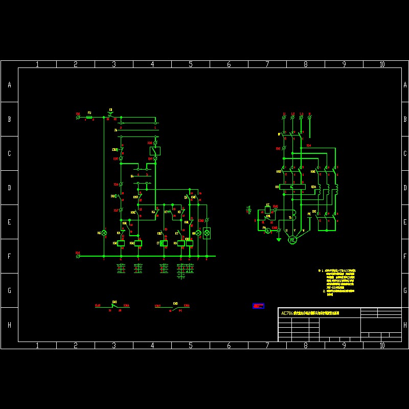 ac706型交流电动机自耦降压起动控制装置电路图.dwg