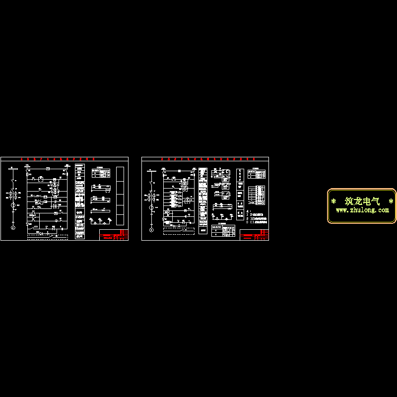 高压异步电动机保护原理CAD图纸(dwg)