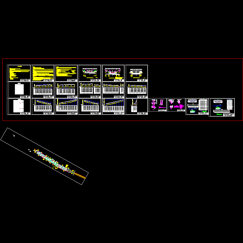 下穿式立交排水完整CAD施工图纸(dwg)