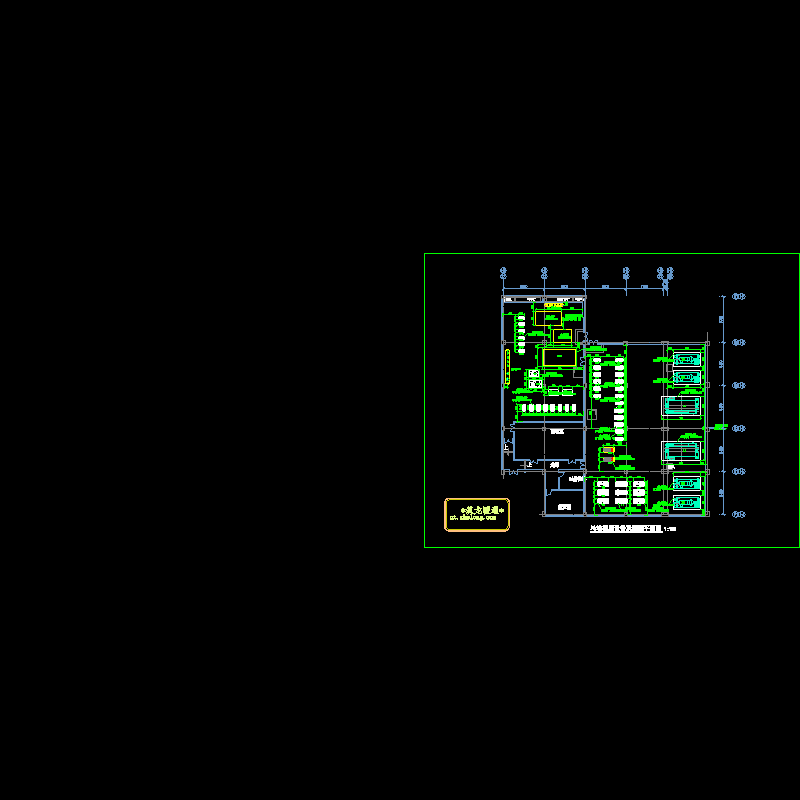 冷冻机房设备及基础平面图.dwg