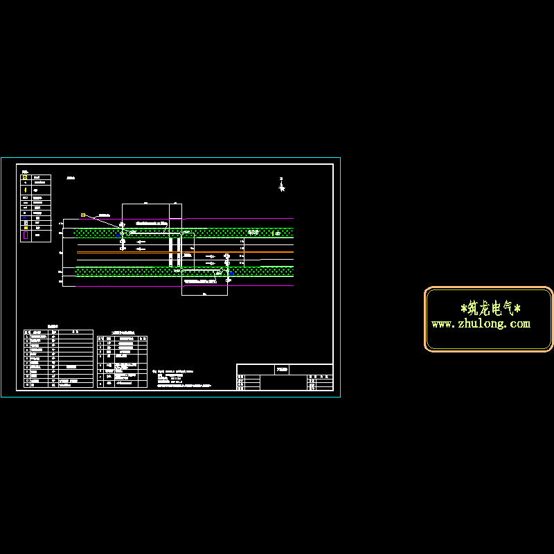 电子治安卡口设备配置及管线CAD图纸(dwg)