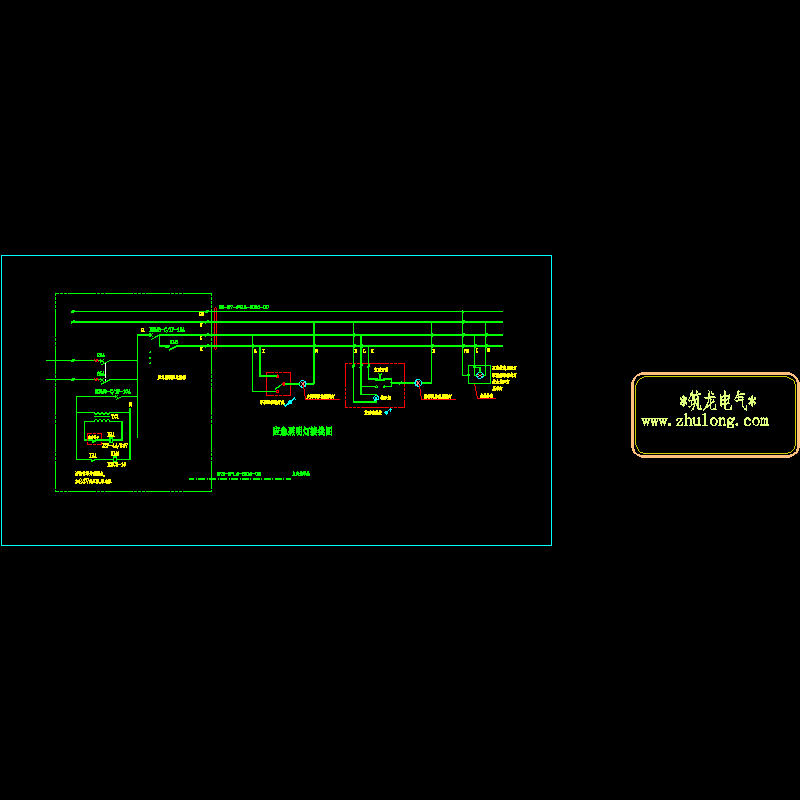 应急照明接线CAD图纸(dwg)