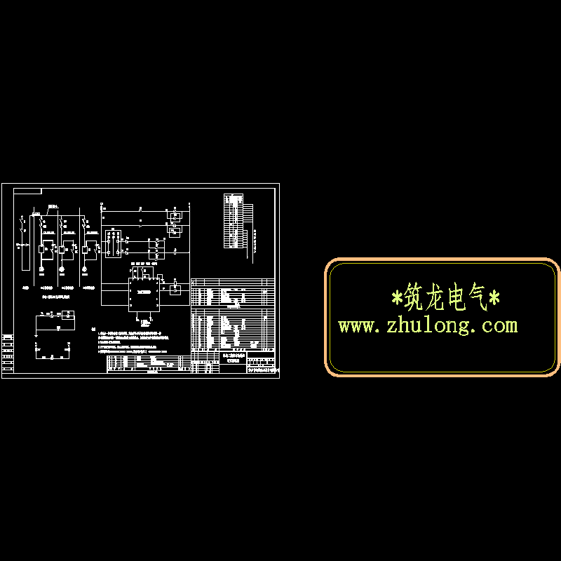 电气工程软启动器控制原理CAD图纸(dwg)