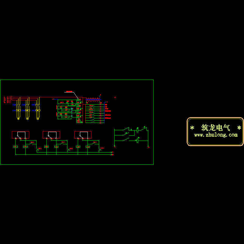 真空泵电控原理CAD图纸(dwg)