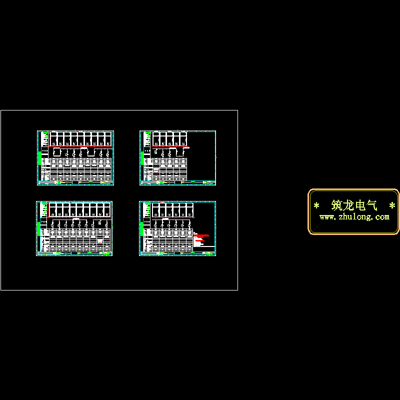 35KV开关柜单线接线CAD图纸(dwg)